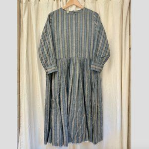 Striped Cotton Blane Dress